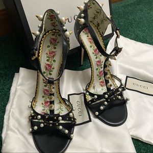 GUCCI- Malaga Kid Nero Gucci Heels